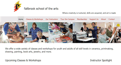 Desktop Screenshot of fallbrookschoolofthearts.org