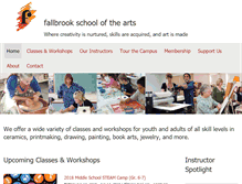 Tablet Screenshot of fallbrookschoolofthearts.org